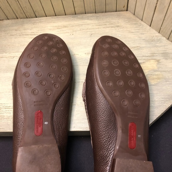 Marc Joseph New York Brown Leather Gold Buckle Loafers 8 - Picture 10 of 11
